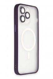 Apple iPhone 14 Pro Max Kılıf Lens Korumalı Mat Magneticsafe Magsafe Kapak - 5