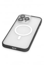 Apple iPhone 14 Pro Max Kılıf Lens Korumalı Mat Magneticsafe Magsafe Kapak - 9