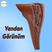 Seher 1 Çift Avangart Mobilya Kanepe Koltuk Konsol Tv Ünitesi Ayağı 18 Cm Kahverengi Ayakları - 7