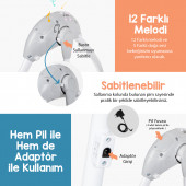 Huggy Cocoon Otomatik Sallanabilir Kumandalı Portatif Elektrikli Beşik - 5