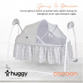 Huggy Cocoon Otomatik Sallanabilir Kumandalı Portatif Elektrikli Beşik - 9