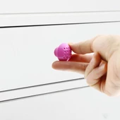 Noktalı Mantar Düğme Kulp Çekmece Bebek Çocuk Genç Odası Dolap Kapak Kulpu Kulbu Pembe Metal Kulp - 4