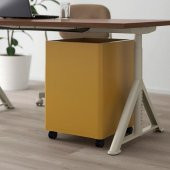 Çekmeceli Çelik Ofis-Makyaj-Eşya Düzenleyici MeridyenDukkan Keson Hardal Sarı Renk 42x61 Cm Tekerlekli Meridyendukkan - 2