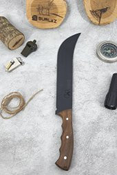 SürLaz Outdoor Kamp Satır Bıçak Paslanmaz Çelik 40 cm. Deri Kılıf - 2