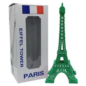 Metal Paris Eyfel Kulesi Yeşil Kristal Taşlı 18cm thumbnail 2