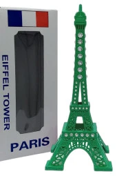 Metal Paris Eyfel Kulesi Yeşil Kristal Taşlı 18cm thumbnail 8