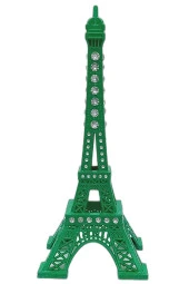 Metal Paris Eyfel Kulesi Yeşil Kristal Taşlı 18cm thumbnail 10