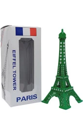 Metal Paris Eyfel Kulesi Yeşil Kristal Taşlı 18cm thumbnail 11