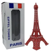 Metal Paris Eyfel Kulesi Kırmızı Kristal Taşlı 18cm thumbnail 1