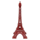 Metal Paris Eyfel Kulesi Kırmızı Kristal Taşlı 18cm thumbnail 4