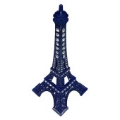 Metal Paris Eyfel Kulesi Mavi Kristal Taşlı 18cm thumbnail 3