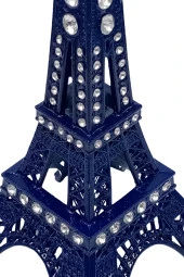 Metal Paris Eyfel Kulesi Mavi Kristal Taşlı 18cm thumbnail 8
