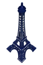 Metal Paris Eyfel Kulesi Mavi Kristal Taşlı 18cm thumbnail 9