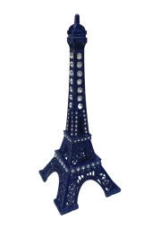 Metal Paris Eyfel Kulesi Mavi Kristal Taşlı 18cm thumbnail 10