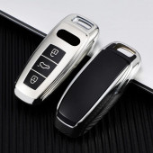 AUDI A3 A4 A5 A6L A7 A8 C8 Q8 D5 E-TRON TPU ANAHTAR KILIF (GÜMÜŞ) thumbnail 6