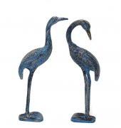 Metal İkili Flamingo Seti 36 Cm Biblo Dekoratif Hediyelik - 1