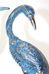 Metal İkili Flamingo Seti 36 Cm Biblo Dekoratif Hediyelik - 2