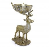 Metal Geyikli Kase 32 Cm Dekoratif Hediyelik - 1