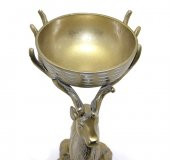 Metal Geyikli Kase 32 Cm Dekoratif Hediyelik - 2