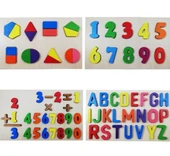 Ahşap Puzzle Seti 12 Li Eğitici Yapboz Seri - 2