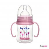 Bambino PP Geniş Ağızlı Kulplu Biberon 150 Ml Pembe - 1