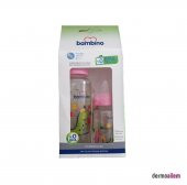 Bambino 2li Cam Biberon Seti 225ml+125ml Pembe - 1