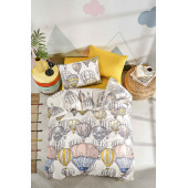 Tabu Home Kapadokya Balon Krem Tek Kişilik Nevresim Seti - 1