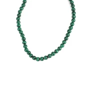 925 Ayar Gümüş Kilitli Malakit Taşlı Yeşil Kolye thumbnail 3