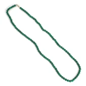 925 Ayar Gümüş Kilitli Malakit Taşlı Yeşil Kolye thumbnail 2