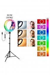 Mj26 10 İnç Rgb Led Işık Rıng Fill Lıght Fotoğraf Çekimi  RENKSAN - 1