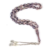 Sıkma Kehribar Eflatun Renk Tesbih thumbnail 1