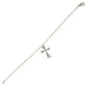 925 Ayar Gümüş Haç'Lı Bileklik thumbnail 3