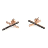 925 Ayar Gümüş X  Taşlı Küpe thumbnail 2