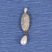 925 Ayar Gümüş İnci Sallantılı Kolye Ucu thumbnail 1