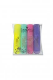 Faber Castell Textliner 1546 Pastel Fosforlu Kalem 4`lü Set - 1