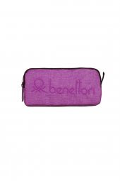 Benetton Mor Çift Gözlü Kalem Çantası 20 X 9 X 7cm 70085 - 1