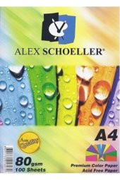 Alex Schoeller Renkli Fotokopi Kağıdı A4 Karışık 10 Renk 100lü Paket - 1