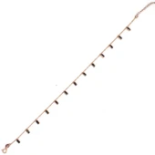 925 Ayar Gümüş 13'Lü Garnet Taşlı Halhal thumbnail 2