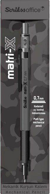 Scrikss Matri-X Versatil 0.7 mm Gri Şeffaf Kutu - 5