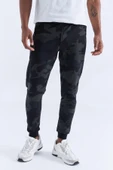 Tommy Life Erkek Siyah Kamuflaj Desenli Eşofman Alt T05er-84754 T05ER-84754 - 4