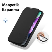 Polham Manyetik Kapaklı Kartlıklı MagSafeli iPhone 14 Plus Kılıf,360 Derece Ful Korumalı Cüzdan Kılıf - 5