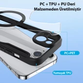 Polham Manyetik Kapaklı Kartlıklı MagSafeli iPhone 14 Plus Kılıf,360 Derece Ful Korumalı Cüzdan Kılıf - 4