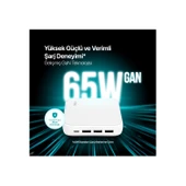 Ttec 2SCG02B SmartCharger Quattro GaN 65W PD USB-C + 3 USB-A Seyahat Hızlı Şarj Aleti thumbnail 2