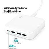 Ttec 2SCG02B SmartCharger Quattro GaN 65W PD USB-C + 3 USB-A Seyahat Hızlı Şarj Aleti thumbnail 4