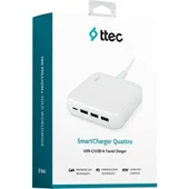 Ttec 2SCG02B SmartCharger Quattro GaN 65W PD USB-C + 3 USB-A Seyahat Hızlı Şarj Aleti thumbnail 6