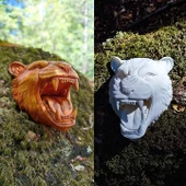 Tiger Duvar Banyo Havlu Elbise Kıyafet Askısı (Boyasız Gönderilecektir) - 2