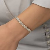 Gümüş Kazaziye Örgü Bileklik  SL5224 thumbnail 3