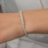 Gümüş Kazaziye Örgü Bileklik  SL5224 thumbnail 6