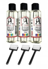 Puzzle Yapıştırıcı 70 ml 3 Adet ve Silindir Sünger Fırça 3 Adet Monalisa Pazıl Yapıştırıcısı - 2