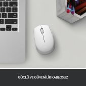 Logitech M171 Kablosuz Optik Mouse - Beyaz - 2